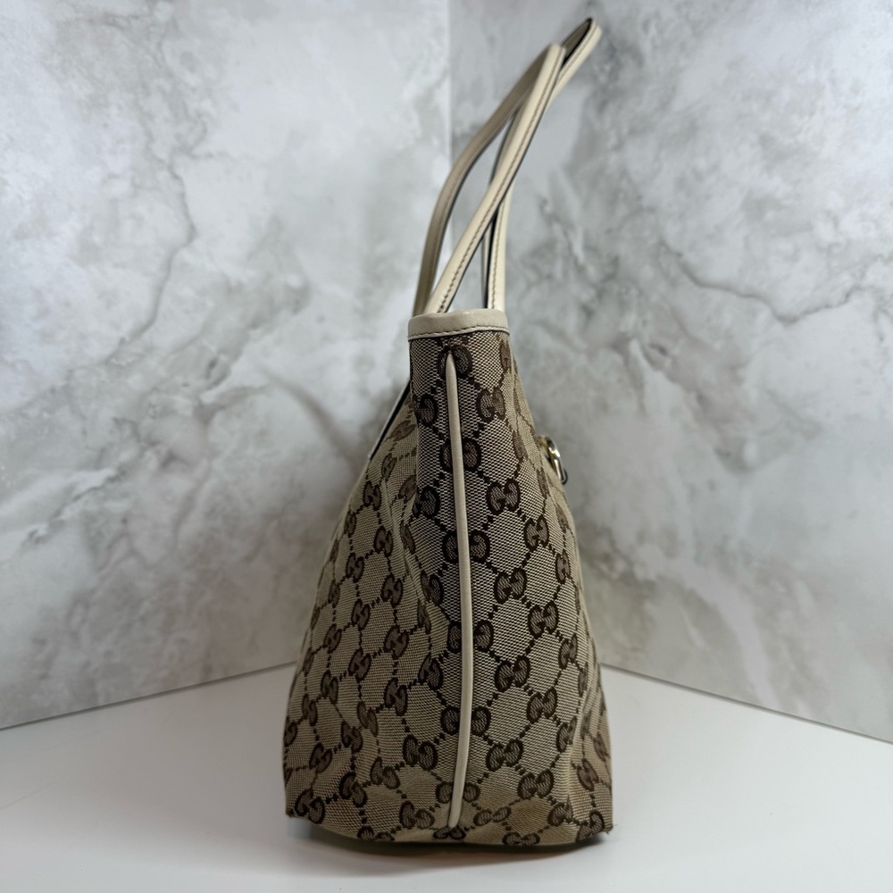 Gucci | GG Canvas New Brit Tote Bag | Beige/Brown - Picture 3 of 16
